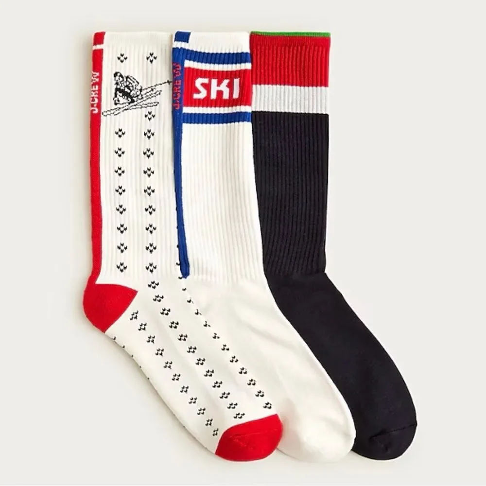 NWT U.S. Ski & Snowboard by J.Crew Three Pack Cotton Socks